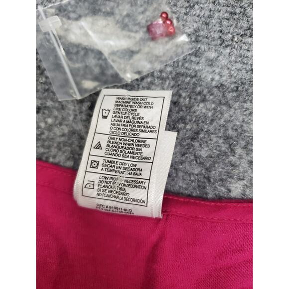 Jms Just My Size Blouse Top Women's Plus Size 5X Pink Rhinestone Neck New NWT - Picture 6 of 10